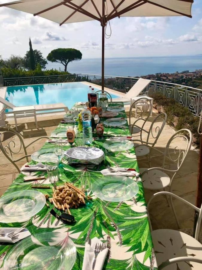 Villa Gaia - Luxury Villa, Pool & Wellness Rooms Bordighera Bagian luar foto